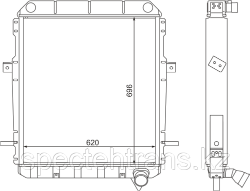 6437-1301010-01 Радиатор КРАЗ 4-рядный