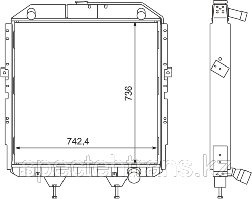 256/255-1301010 Радиатор КРАЗ-255,256 4-рядный