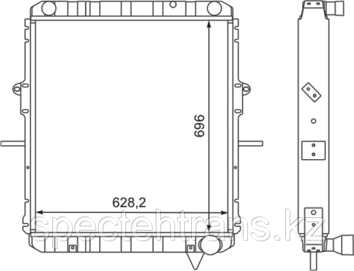 54325-1301010 Радиатор МАЗ 4-рядный