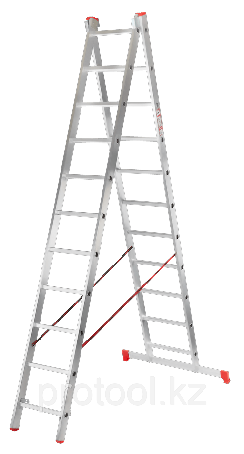 Лестница алюминиевая двухсекционная ЛА 2х11 Вихрь