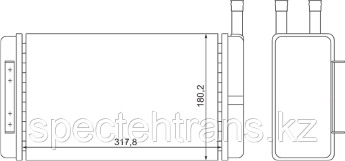 4320-8101060 Радиатор отопителя УРАЛ-4320 4-рядный