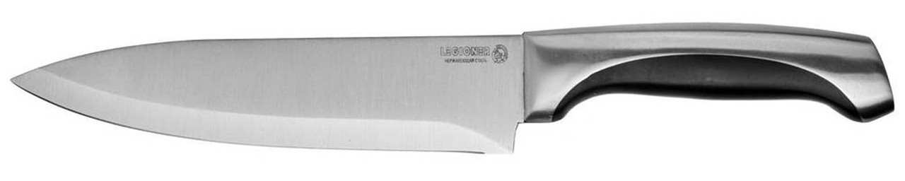 Нож шеф-повара FERRATA, LEGIONER, 200 мм, рукоятка с металлическими вставками, нержавеющее лезвие (47941) - фото 1 - id-p84277572