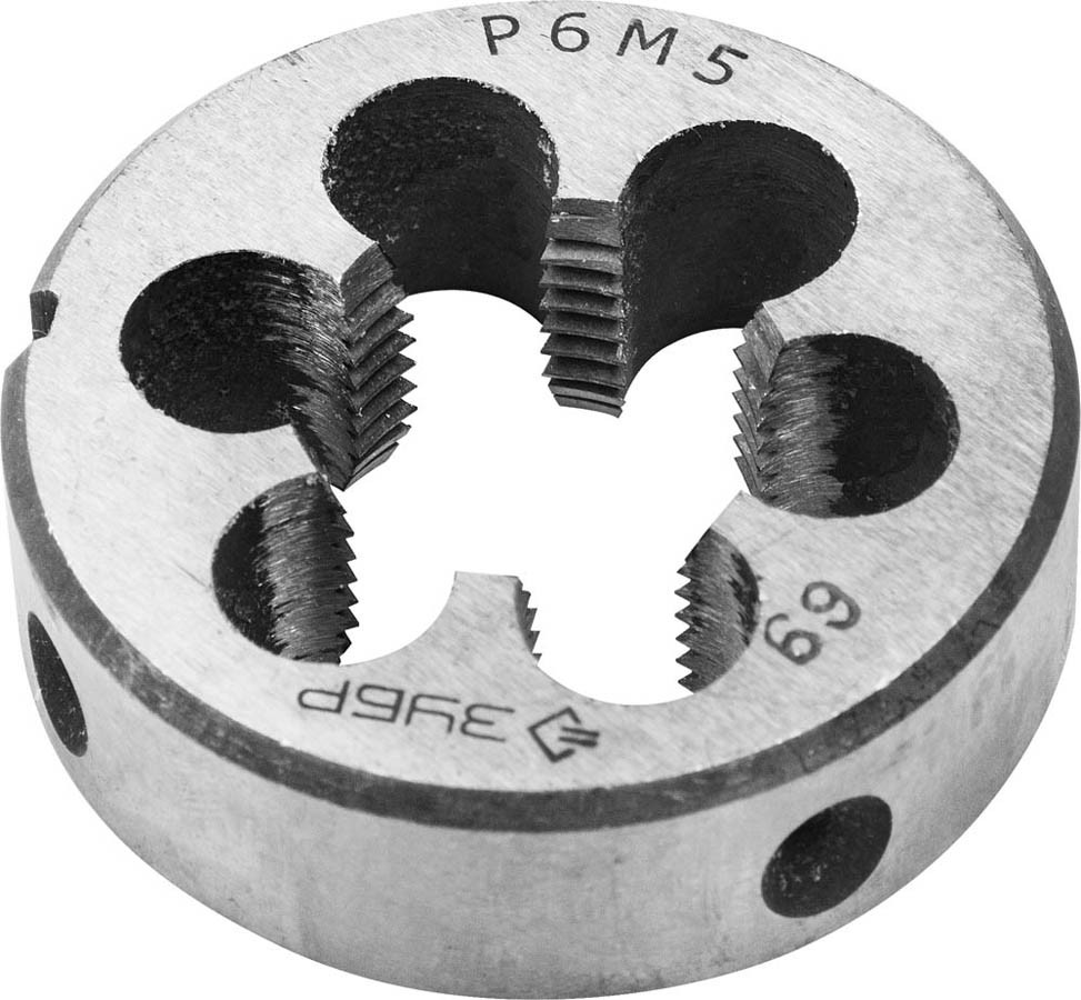 Плашка, ЗУБР, М16 x 2.0 мм, Р6М5, круглая машинно-ручная (4-28023-16-2.0)