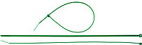 Кабельные стяжки зеленыеЗУБР 300х3.6 мм, 100 шт. (309060-36-300)