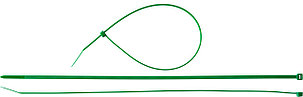 Кабельные стяжки зеленыеЗУБР 300х3.6 мм, 100 шт. (309060-36-300), фото 2