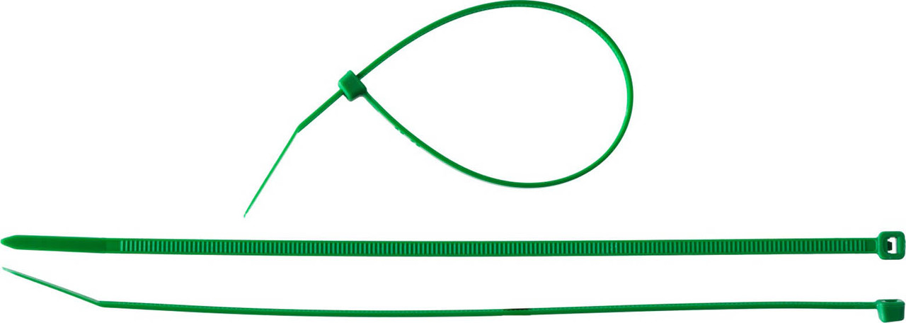 Кабельные стяжки зеленыеЗУБР 200х3.6 мм, 100 шт. (309060-36-200)
