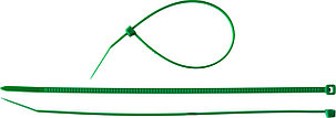 Кабельные стяжки зеленыеЗУБР 200х3.6 мм, 100 шт. (309060-36-200), фото 2