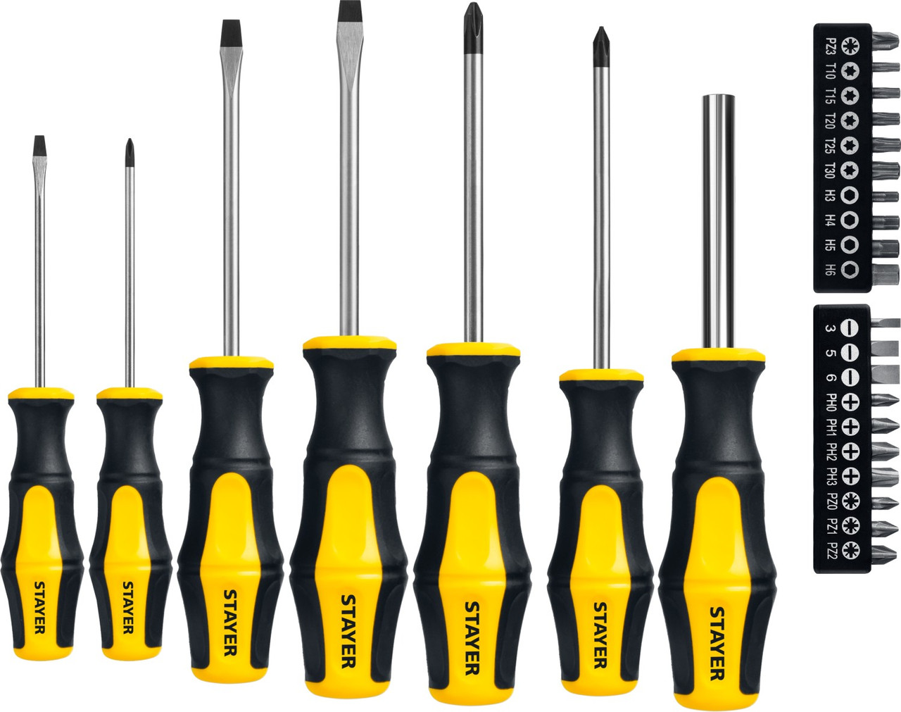Отвертки с магнитным наконечником, STAYER, 27 шт. (25827) - фото 1 - id-p84278030