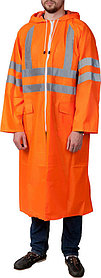 Плащ-дождевик ЗУБР, 56-58, размер оранжевый, светоотражающие полосы, серия "Профессионал" (11617-56)