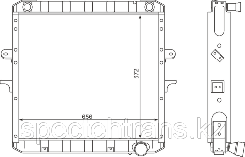 53371-1301010 Радиатор МАЗ-5433,54328 3-рядный