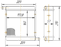 80-8101060 Радиатор отопителя МТЗ-80,-82 УК алюм (разн.стороны) (1216К.8101060)