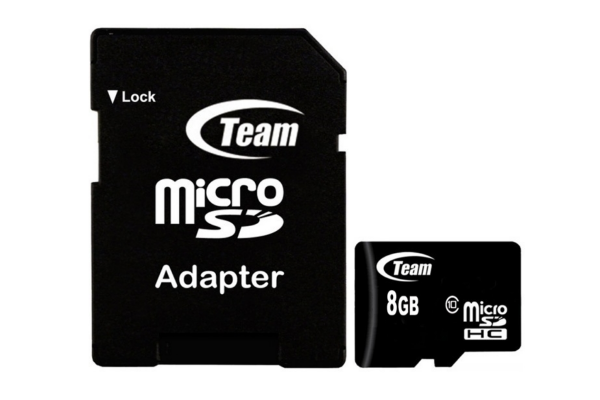 Team Group TUSDH8GCL1003 карта памяти MicroSDHC, 8Gb, Class 10 w/Adapt