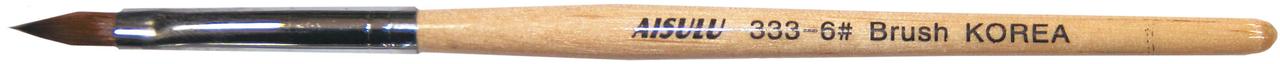 Кисточка для акрила №333 - 6# (с деревянной ручкой) AISULU №8936(2) - фото 1 - id-p84293229