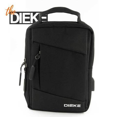 Рюкзак-сумка однолямочный с портом USB для зарядки устройств Dieke Compact #1262 (Черный)