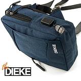 Рюкзак-сумка однолямочный с портом USB для зарядки устройств Dieke Compact #1262 (Черный), фото 3