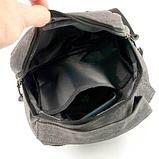 Рюкзак-сумка однолямочный с портом USB для зарядки устройств Dieke Compact #1262 (Черный), фото 7