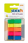 Закладки клейкие STICK`N 12х45 мм, пластиковые, 5 цветов х 20 закладок, Z-сложение