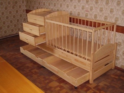 Мебель для новорожденных из массива древесины