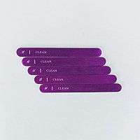 Пилка №9 для ногтей, фиолетовая,прямая, на мягкой основе, с надписью CLEAN,  240/240, 1.5*14.5 см.