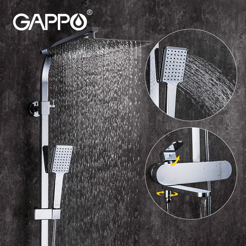 Душевая стойка со смесителем Gappo G2483