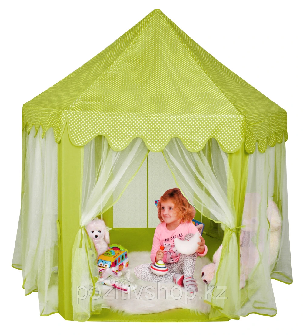 Детская игровая палатка шатер зеленый - фото 1 - id-p80339430