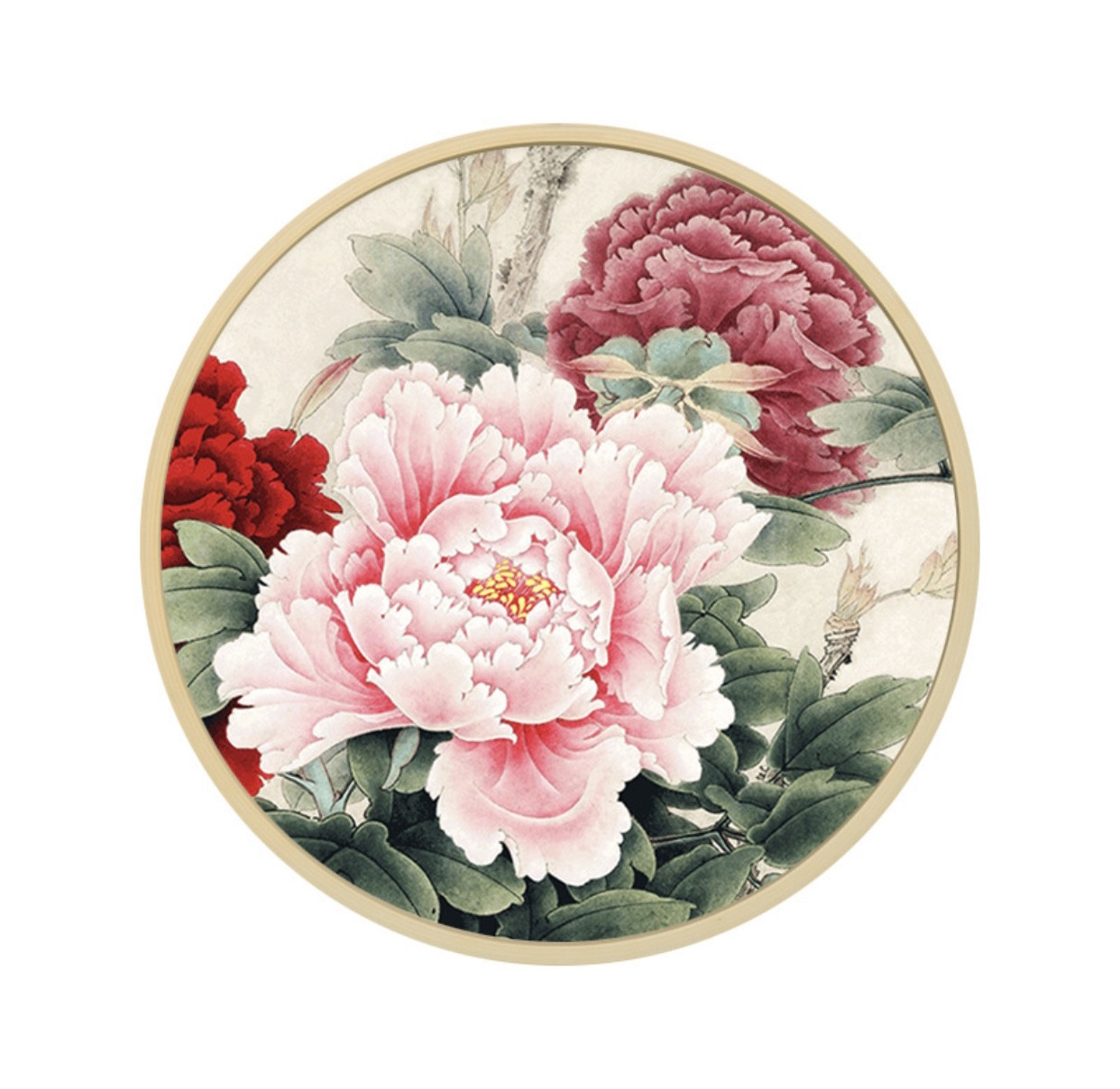 Алмазная мозаика круглые стразы 5D "ПИОНЫ" 60*60CM