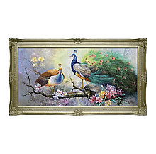 Алмазная мозаика круглые стразы 5D "ПАВЛИНЫ" 120*50CM