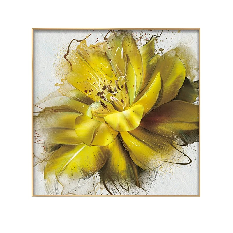 Алмазная мозаика круглые стразы 5D "ЖЕЛТЫЙ ЦВЕТОК" 50*50CM
