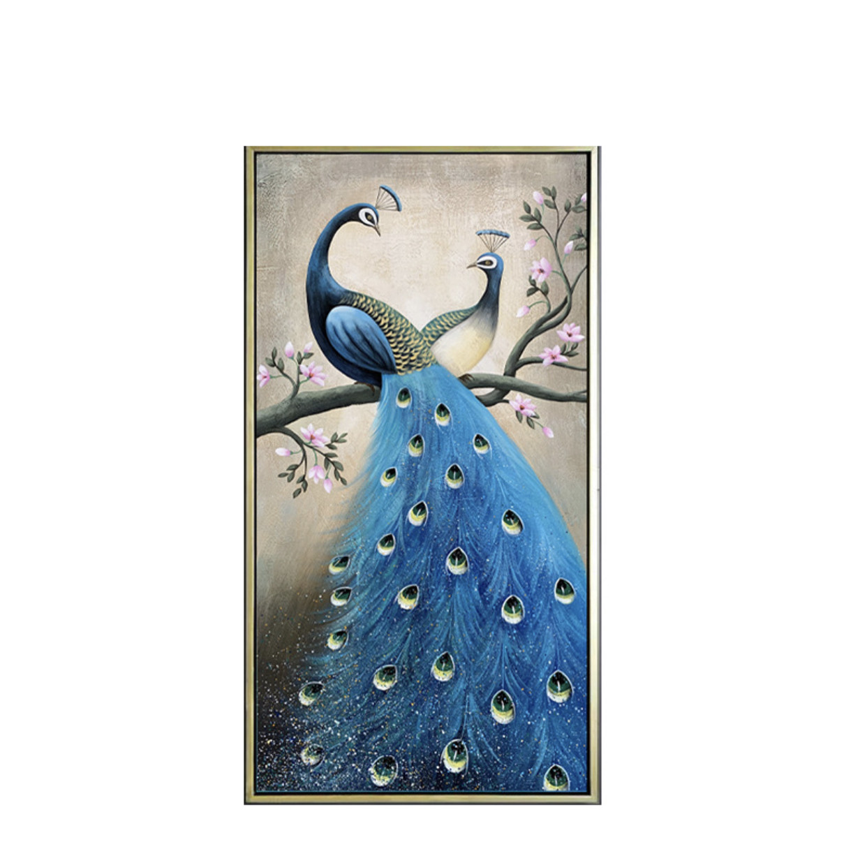 Алмазная мозаика круглые стразы 5D "ПАВЛИН" 55*90CM