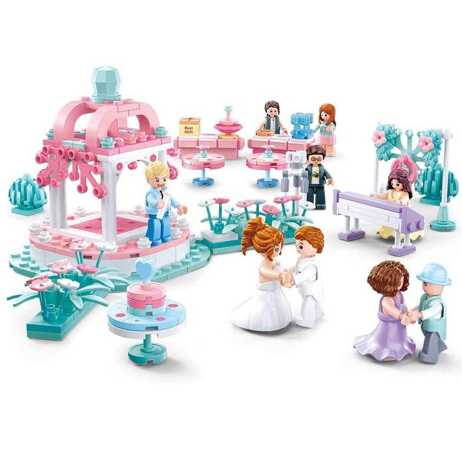 свадебный конструктор. набор с элементами конструктора playmobil city life 9227 свадебный лимузин. Sluban свадьба m38-b0822. Playmobil 9229. свадебный конструктор.