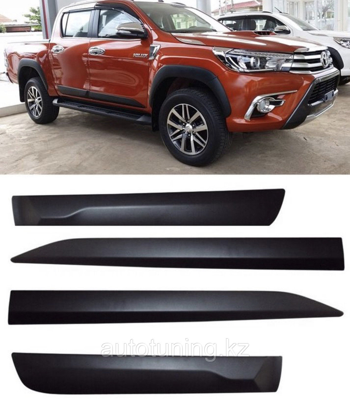 Молдинги Дверей на Toyota HILUX REVO 2016+ - фото 1 - id-p84535775