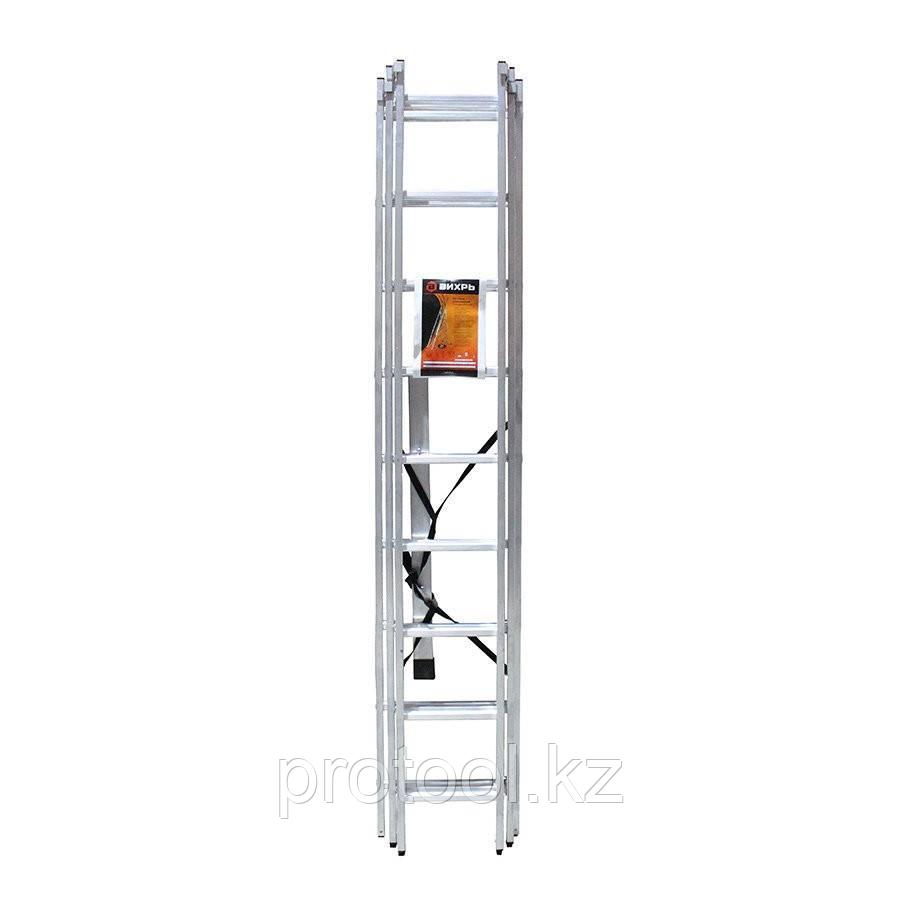 Лестница алюминиевая трёхсекционная ЛА 3х8 Вихрь - фото 1 - id-p84536936