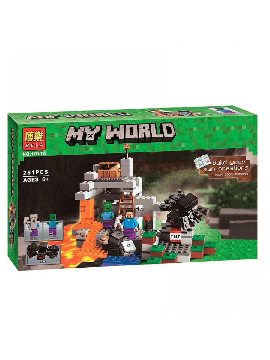 Bela My World 10174 Конструктор Пещера Майнкрафт (Аналог LEGO 21113)