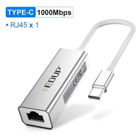 Сетевая карта EDUP USB 3.0 - LAN, RJ-45,1000 Mbps EDUP | Адаптер Переходник Ethernet Конвертер USB Type C - RJ-45, фото 2