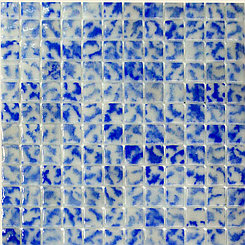 Перламутровая мозаичная плитка синий тигр