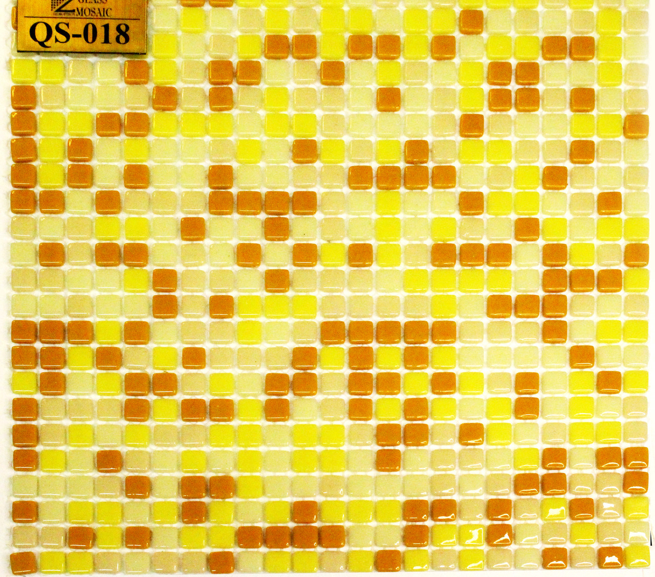 Мелкая перламутровая мозаичная плитка жёлтокарий