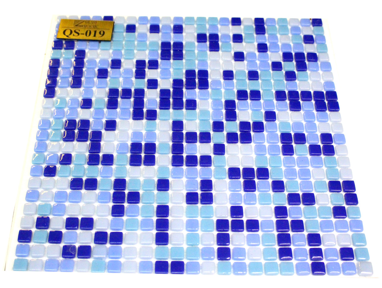 Мелкая перламутровая мозаичная плитка голубой мелкий квадрат