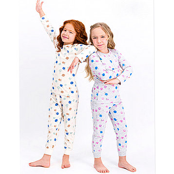 Пижама детская девичья* рост  116-122,   Серый меланж