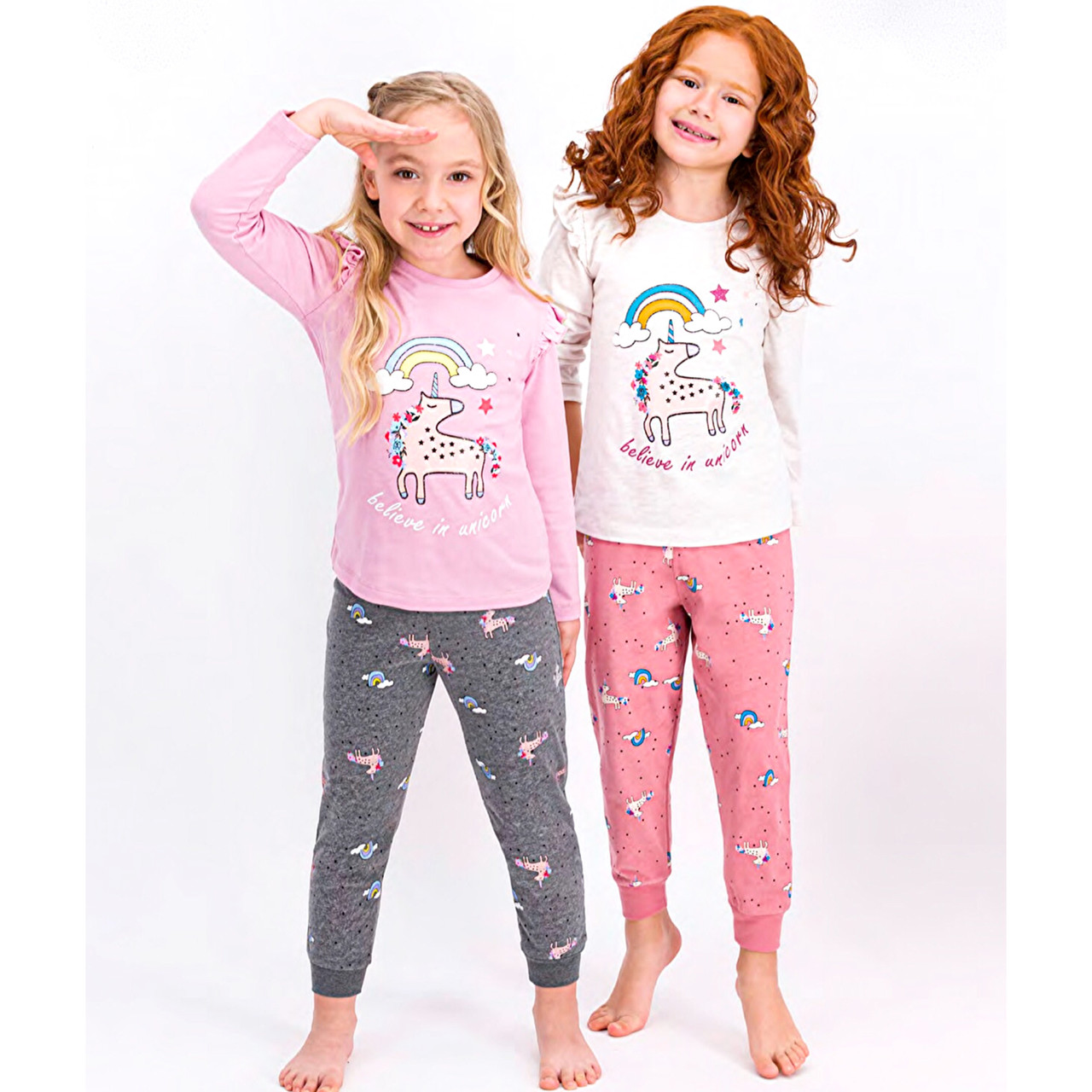 Пижама детская девичья* рост 116-122, Розовый - фото 1 - id-p84538210