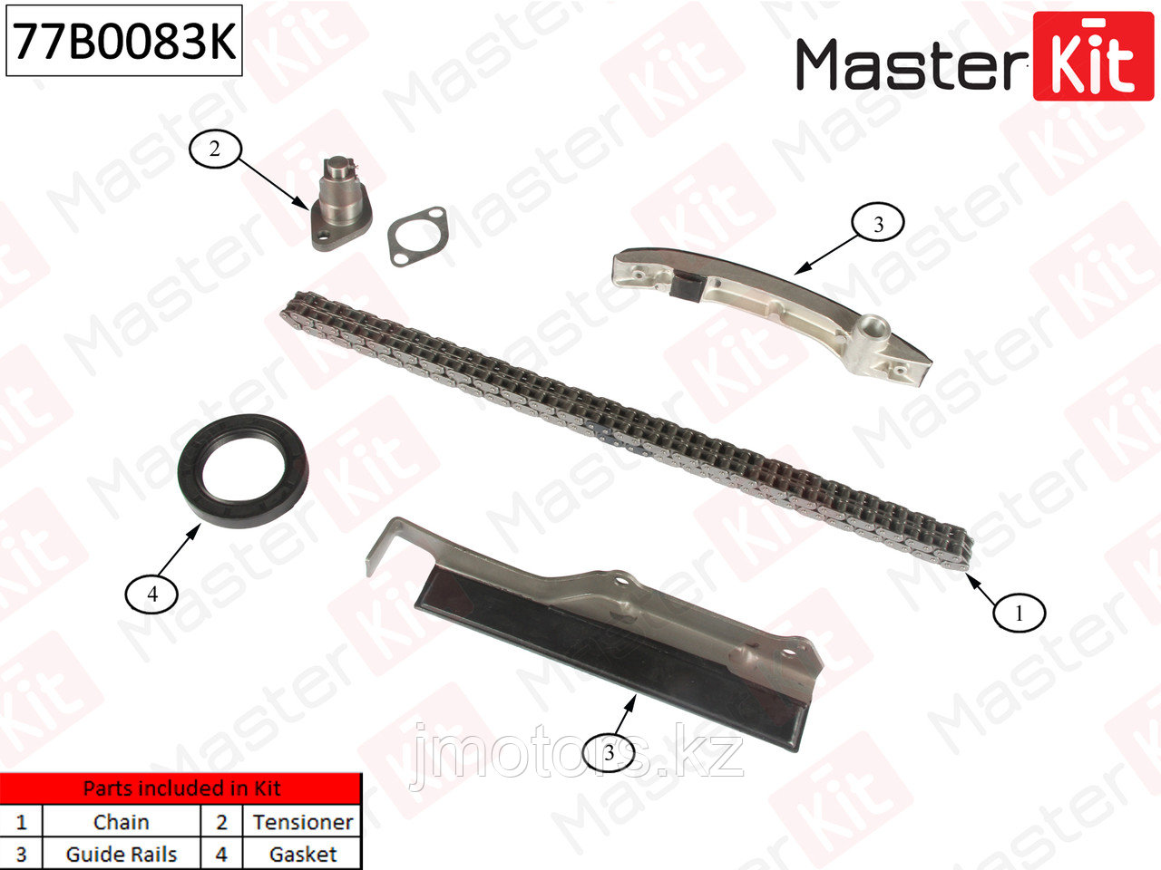 Набор цепи 4M40 без звезд Mitsubishi Pajero Delica ME190013 ME200248 ME190016 ME200244 - фото 1 - id-p84551653