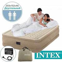 Кровать двуспальная ортопедическая INTEX Comfort-Plush DELUXE 64428 надувная с электронасосом