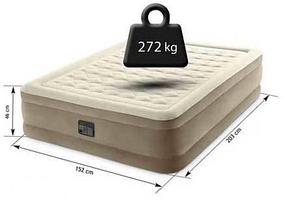 Кровать двуспальная ортопедическая INTEX Comfort-Plush DELUXE 64428 надувная с электронасосом, фото 4