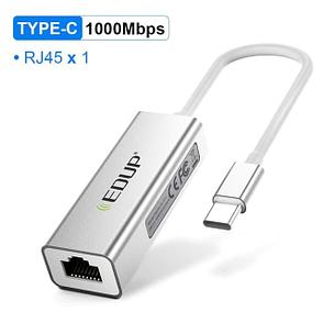 Конвертер USB-C на LAN RJ-45,1000 Mbps EDUP | Адаптер Переходник Ethernet, фото 2