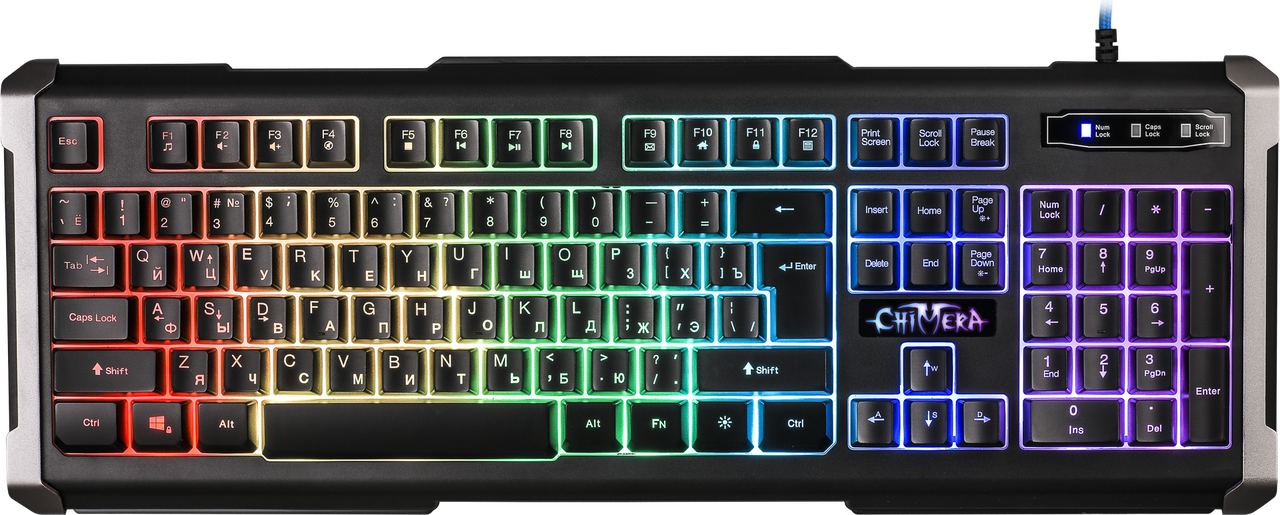 Defender 45280 клавиатура игровая проводная Chimera GK-280DL RGB подсветка, 9 режимов - фото 1 - id-p84577195