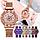 Часы женские наручные «Бриллиантовый цветок» с вращающимся циферблатом и магнитным ремешком (Фиолетовый), фото 8