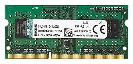 SO-DIMM 4Gb DDR3L PC12800/1600Mhz Kingston, CL11, 1.35V, 8 chips, BOX