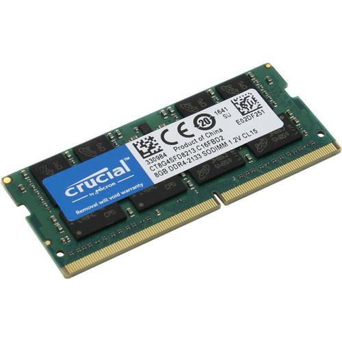 SO-DIMM 8Gb DDR4 PC17000/2133Mhz Crucial, CL15, 1.2V, 8 chips, Dual-rank, BOX