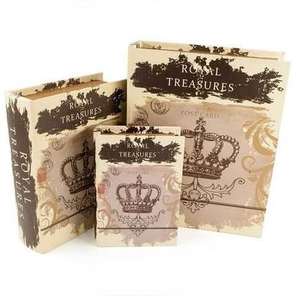 Набор деревянных шкатулок-книг «Фолиант» [комплект из 3 шт.] (Сокровища короны), фото 2