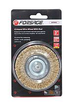 Forsage Кордщетка дисковая латунная для дрели 75мм, в блистере Forsage F-BFR003 19911