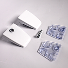 Зажим для стекла (торцевой) U белый, фото 2